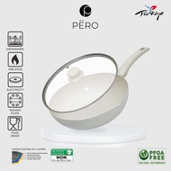 Pero Wokpan 28cm + Lid Wajan Penggorengan Dengan Tutup Kaca