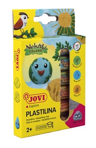 Jovi Plastilina Reusable and Non-Drying Modeling Clay; Nature Colors, 0.50 Oz. Bars, Set of 6, Perfe