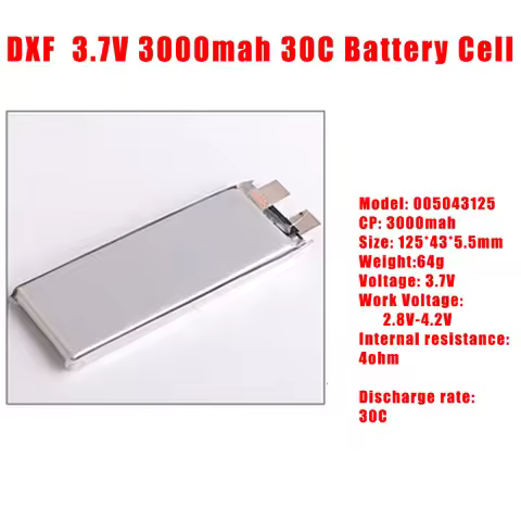DXF 3.7V 3000mah 3400mah 3500mah 3700mah 3800mah 4200mah 5200mah 6000mah 6500mah 7000mah 7500mah 800
