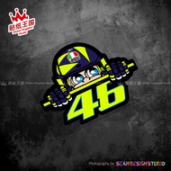 For motogp Valentino Rossi VR46 Helmet Motorcycle Motor bike Decal Waterproof Stickers 05