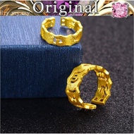 Transfer brushed six-character mantra couple rings, male and female rings Cincin emas 916 tulen 2022 new style reliable