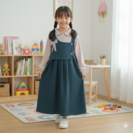 Sabrina Gamis Muslim Anak Ukuran 1-12 Tahun Gamis Rompi Kekinian