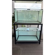 N30 TC TANK 4ft (L) x 2ft (W) x 2ft (H) WITH EURO BRACING TOP AND BOTTOM 10mm ALL JAPAN GRADE 1 GLAS