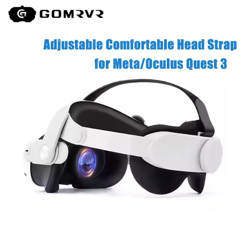 GOMRVR For Oculus Quest 3/Quest 3S Accessories Adjustable Head Strap Carrying Case Silicone Protecti