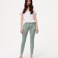LOFT tall skinny utility zip pants in marisa - Green