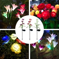 Waterproof Solar Outdoor Garden Lights Lily Flowers Garden Lampu Raya LED Solar Bunga Taman Lampu Hi