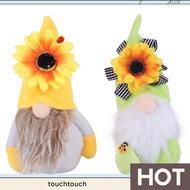 2 PCS Sunflower Gnome Summer Gnomes Plaid Sunflower Gnome Ornaments Sunflower Decor touchtouch.