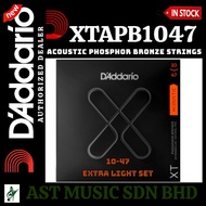 D'Addario XTAPB1047 - XT Acoustic Phosphor Bronze Strings, Extra Light - xtapb1047