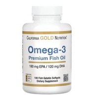 Omega-3 優質魚油, California Gold Nutrition, EPA, DHA, 100粒, 每粒1,100mg, 魚油丸, Fish Oil 100 capsules 
