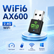 WiFi 6 USB Wireless Network Card | 2.4G Band, Wireless Network Adapter for Desktops & Laptops, Unive