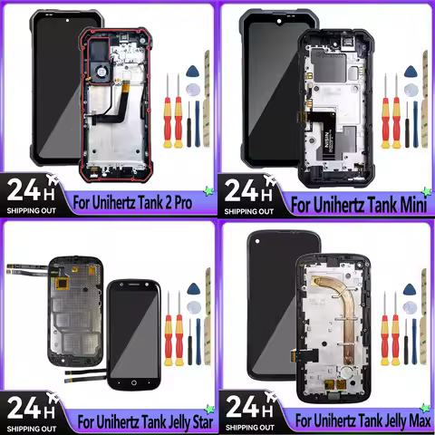 For Unihertz 8849 Tank 2 Pro/Jelly Max/Jelly Star/Tank Mini/Tank 3/LCD Display + Frame Full Assembly
