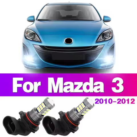 LED Car Front Fog Light Lamps 9006 HB4 Bulb For Mazda 3 Mazda3 2010 2011 2012 Auto Accessory