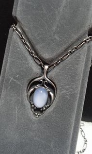 Georg Jensen 喬治傑生 925純銀 2016年 藍玉髓 項鍊