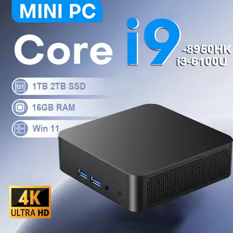 2026 Intel Core i9 8950HK i3 6100 Mini PC Windows 11 16GB RAM 1TB 2TB SSD Gaming Computer WiFi 6 BT5