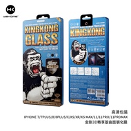 iPhone X XS XR XS Max 11 11 Pro 11 Pro Max 12 12 Pro 12 Mini 12 Pro Max WK DESIGN WTP038 KingKong 3D Edge To Edge 9H Glass Shield Tempered Glass