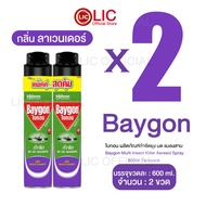 ไบกอนเขียว สเปรย์กำจัดยุง มด แมลงสาบ 600 มล. แพ็คคู่ Baygon Multi Insect Killer Aeresol Spray 600ml 