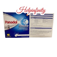 Panadol (Paracetamol) 500mg Soluble Tabs for Relief of Fever &amp; Aches Related to COLD &amp; FLU