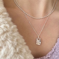 Minimalist Necklace Geometric Cool Style s925Women's Collarbone Chain Niche chic Sterling Silver Let