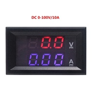 【จัดส่งที่รวดเร็ว】DC 100V 10A 50A 100A โวลต์มิเตอร์ดิจิตอล โวลต์มิเตอร์ โวลต์มิเตอร์ แอมมิเตอร์ Blue + Red LED Amp Dual Digital Volt Meter Gauge Car Motocycle Voltage Current Meter