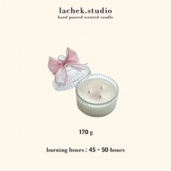 LACHEK | 3 Wick Scented Candle Glass Jar Soy Wax Lilin Hand Poured Aroma Candle Gift Set 170g【 READY STOCK 】香薰蜡烛