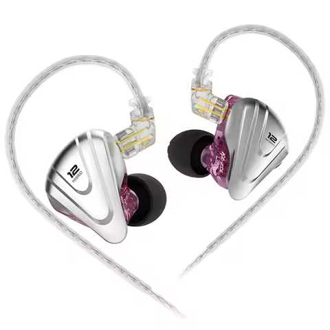 KZ ZSX 1DD+5BA Hybrid Drivers HIFI Bass Earbuds In-Ear Monitor Noise Cancelling Earphones Metal Head
