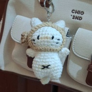 GANTUNGAN Taiyaki Cat Crochet/ / Keychain / Crochet Cat Keychain Cute/ Crochet Keychain