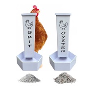 Chicken Oyster Shell Feeder and Gravel Feeder Chicken Accessories Automatic Hanging Fence Chicken Fe