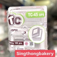 กล่อง กล่องใส TC-45 TC-45A 45 45A (OPS) กล่องใสเบเกอรี่ : 100 ใบ