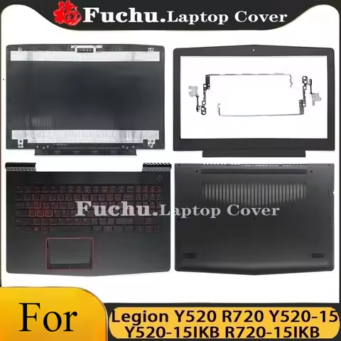 Laptop LCD Back Cover/Front Bezel/Hinges/Palmrest/Bottom Case FOR Lenovo Legion Y520 R720 Y520-15 R7