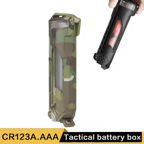 Tactical Battery Storage Box, Outdoor Waterproof Battery Storage Box Container Box, CR123 AAA AA Bat