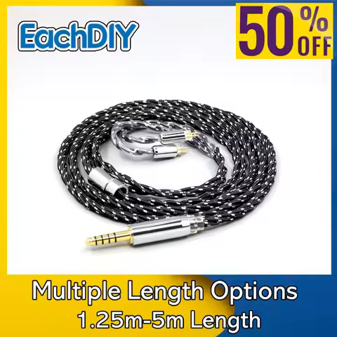 OCC Mixed OFC Twisting Nylon Earphone Cable For IEM BA Westone W4r UM3X UM3RC JH13 0.78mm 2 Pin High