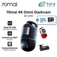 70mai Omni X800 | 360° Dashcam with 4K resolution | 4G GPS & AI Parking Surveillance | HDR Night Vis