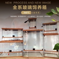 Solid Wood Reptile Breeding Tank Lizard Turtle Gecko Reptile Glass Tank Rainforest Tank Snake Frog L