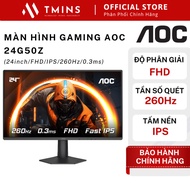 AOC 24G50Z Gaming Monitor (24inch, FHD, IPS, 260Hz-OC, 0.3ms) - Genuine product