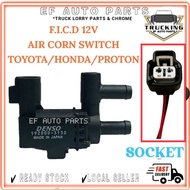 F.I.C.D 12V AIR CORN SWITCH TOYOTA/HONDA/PROTO WIRA 1.5,1.6/VDO AIRCOND UNIVERSAL SWITCH VALVE 19200
