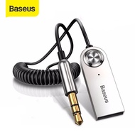 Baseus BA01 ตัวรับสัญญาณบลูทู ธ USB Bluetooth Transmitter 5.0 รถ AUX 3.5mm Bluetooth Adapter สายสัญญาณเสียงสําหรับหูฟัง Speakerx