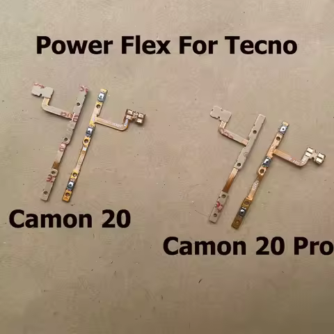For Tecno Camon 20 Pro CK6n CK6n CK7n Mute Switch Power Key Ribbon Repair Part Power ON OFF Volume B