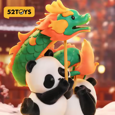 52TOYS Panda Roll Fat Baby Panda the Year of the Loong Limited Hand made Decoration Tide Play Christ