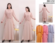 GAMIS Rompi Kombinasi Tile dan Brokat MAGGAN- 1152