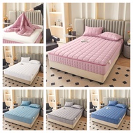 Mattress Cover Pillow case Super Single/Queen/King size Bed Cover Embroidered Mattress Pad Bedding