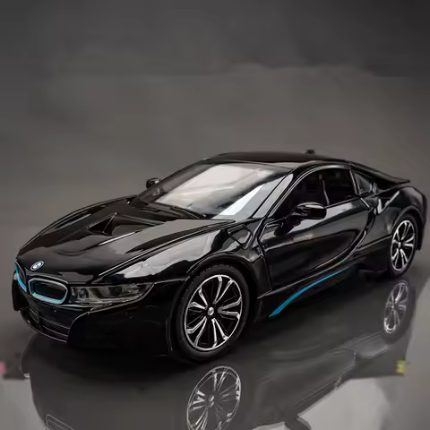 1:24 i8 New Energy Car Alloy Sports Car Model Diecast Metal Racing Car Vehicles Model Simulation Sou