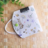 口罩暫存套/口罩收納套=韓國布料=水彩童話風=兔子森林