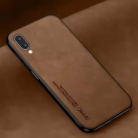 Silicone bumper Case For Huawei P20 Pro enjoy 9 9e plus Y9 2019 leather Case For Huawei Honor 8A Pla