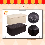 PU Leather Bench Chair Storage Folding Bench Foldable Storage Box Sofa Bench Sofa Seat Bench