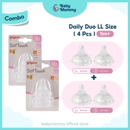 🇲🇾 Ready Stock 2PCS/PACK 100% Original Pigeon SofTouch™ Wide-Neck Teat Pigeon Teat Nipple Pigeon Bab