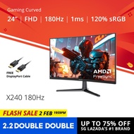 PRISM+ X240 (1500R) 24 180Hz/240Hz 1ms Curved FHD [1920 x 1080] Adaptive Sync Ready Gaming Monitor