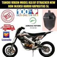 TANGKI VIXION CUSTOM TRAIL BESI MODEL KLX BF DTRACKER TUTUP ALUMUNIUM NON INJEKSI KARBU KAPASITAS 5 