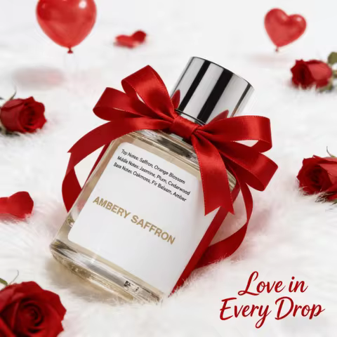 Dossier Ambery Saffron Eau De Parfum Inspired By MFK's B.accarat R.ouge 5.40 - Vegan, Unisex Perfume