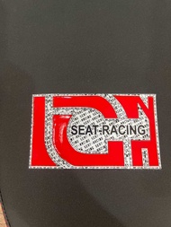 เบาะRC100/80ปาดบางทรงเชงบางเรียบหนังด้านสีดำ/สีน้ำเงินPORracing