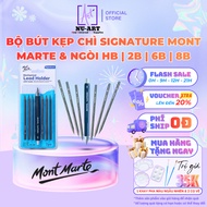 Mont Marte Pencil Set with Nib HB 2B 6B 8B - Genuine Sketch Technical Pencil